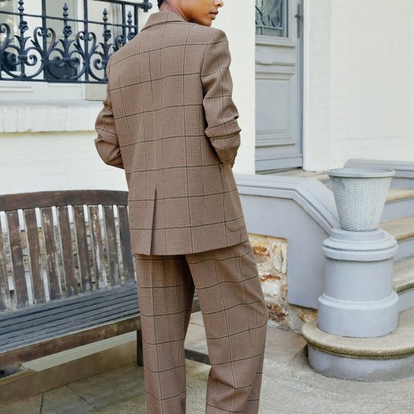 Aritzia Wilfred Mariposa Blazer Plaid XXS - Picture 8 of 11